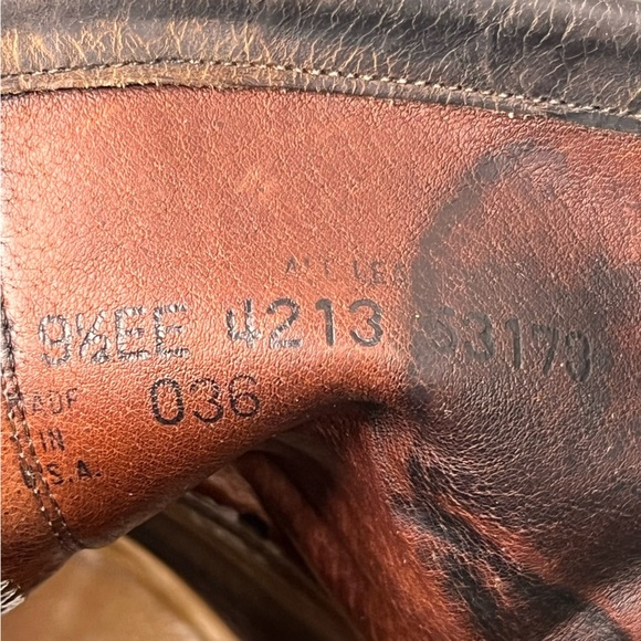 Larry Mahan Vintage Leather Lace up Ankle Boots Size 9.5 EE Western - Picture 8 of 15